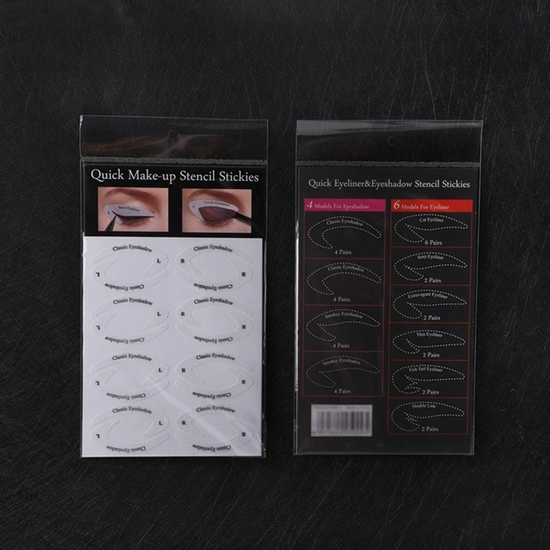 Herramienta de plantilla de maquillaje para sombra de ojos, juego de plantillas de maquillaje para ojos, sombra de ojos, plantillas de maquillaje de ojos, herramientas, tarjeta adhesiva
