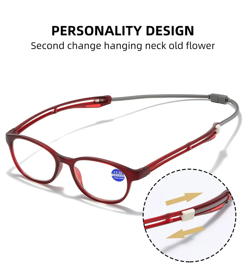 Occhiali Da Lettura Con Aggancio Al Collo, Unisex, Per - Foto 3