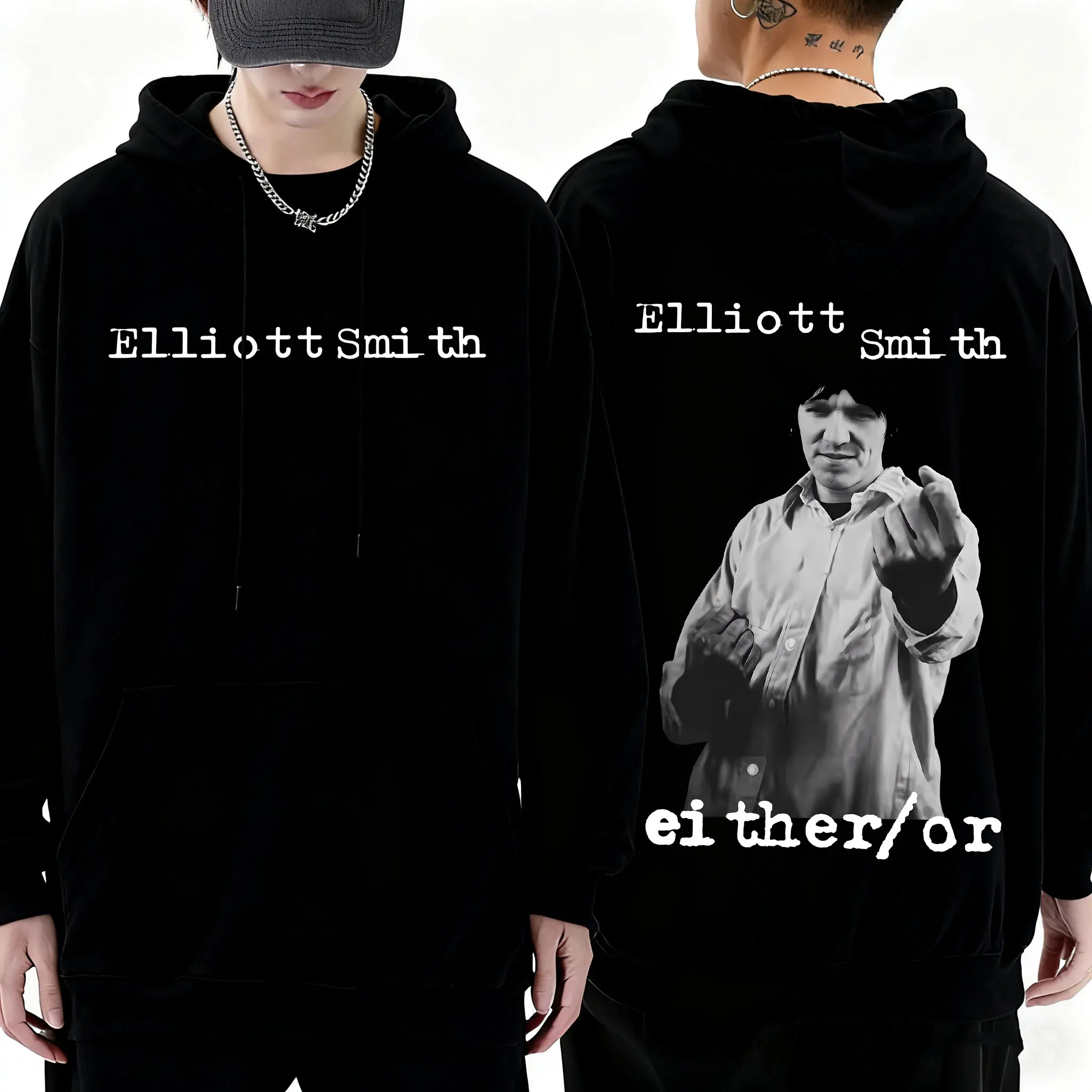 

Hot Singer Elliott Smith Ei Ther or Graphic Hoodie Men Women Fashion Vintage Oversized Streetwear Unisex Casual Pullover Hoodies