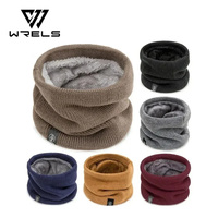 Warm Knitted Scarf Thickened Plush Windproof Winter Neck Gaiter Cold-proof Outdoor Sport Skiing Running Men Women Tube Scarf