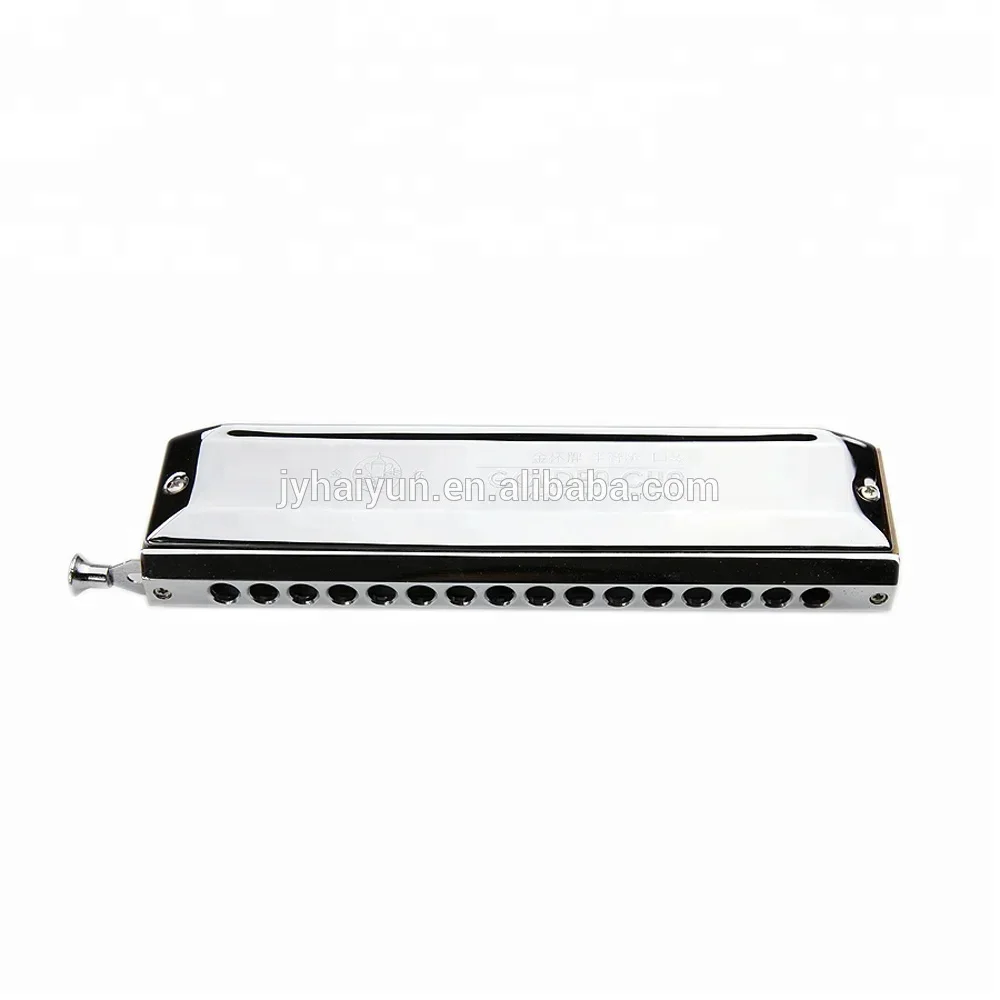 Best Seasound Chromatic Harmonica Wood Case Silver Resin Stainless Steel Professional ABS JH1664 Factory Oem 16 Holes 64 Tones 5