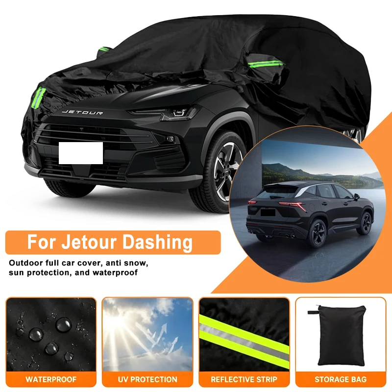 Waterproof Car Cover For Jetour Dashing 2022-2026 Outdoor Full Car Cover Wind Sun UV Dust Rain Snow All Weather Protection