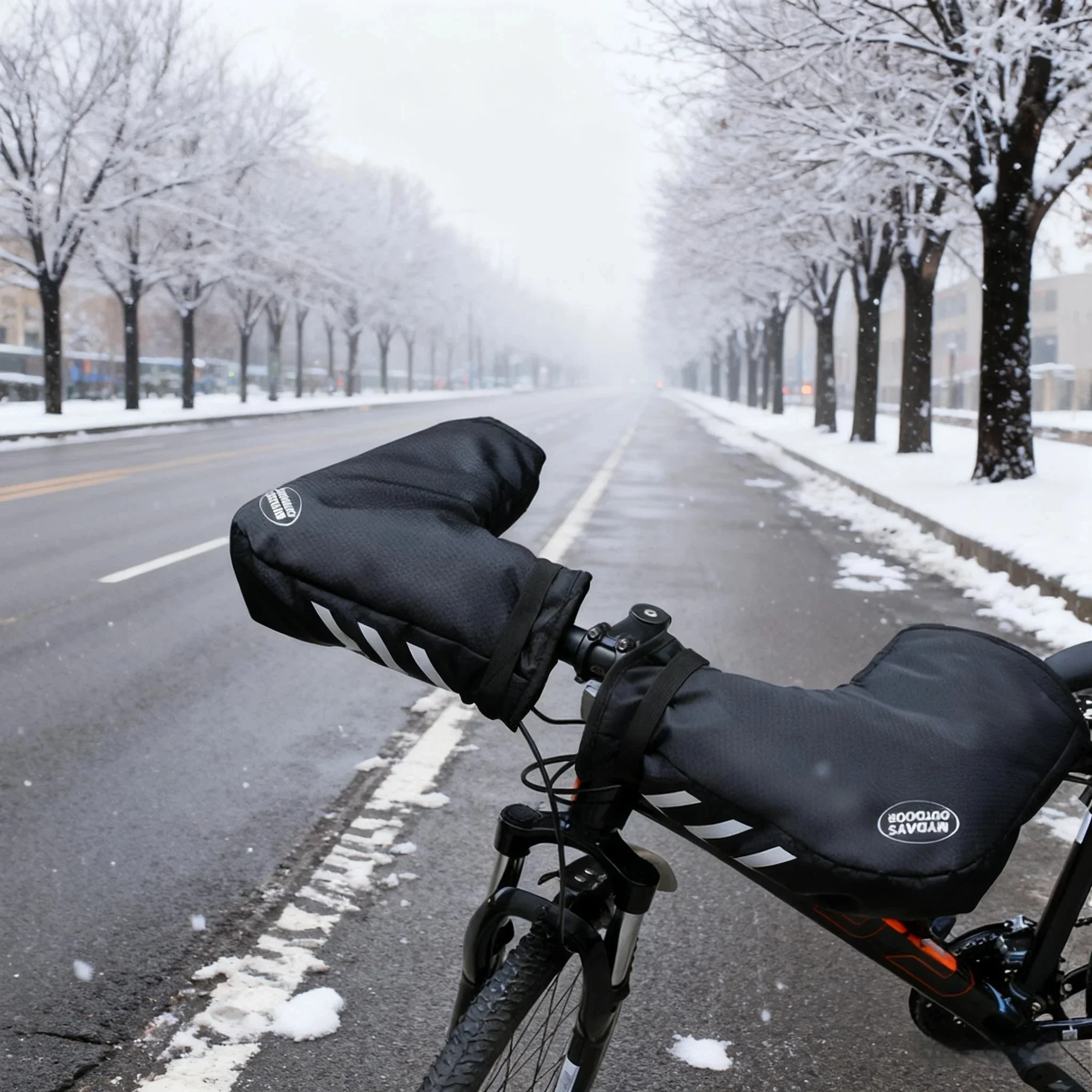 

New Warm Cycling Gear Mountain Bike Handlebar Gloves for Cold Protection