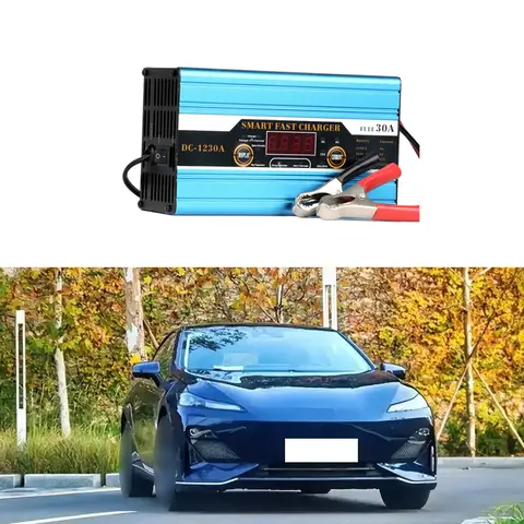 1 세트 30A LCD 자동차 배터리 충전기 레저 배터리 충전기 12v 캐러밴 Campervan Motorhome 보트 배터리