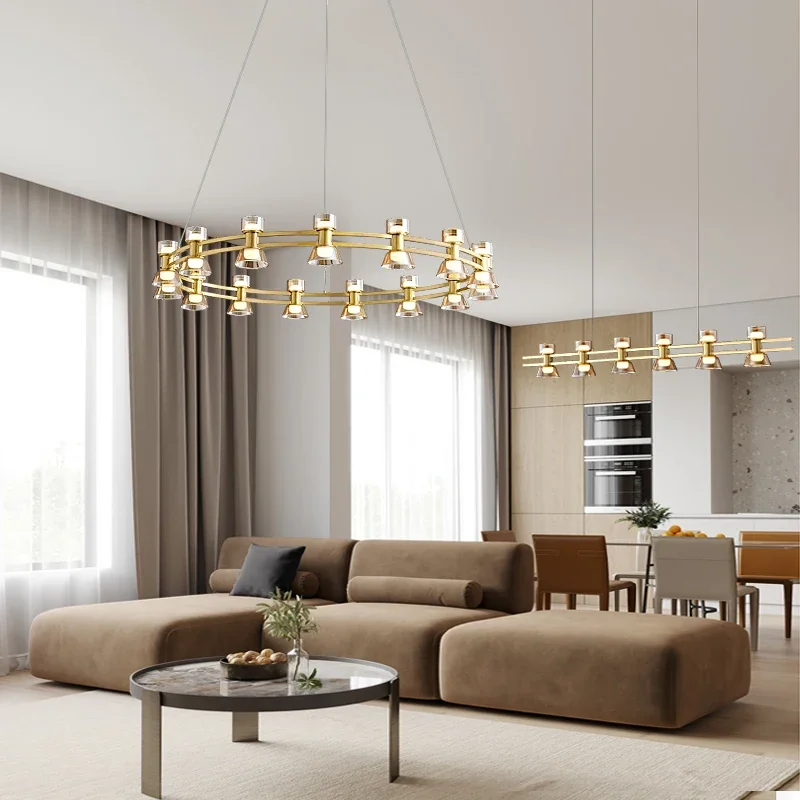 Imagem -04 - Nordic Led Glass Chandelier Luzes Suspensas de Teto de Luxo Decoração para Casa e Sala Luminárias de Quarto