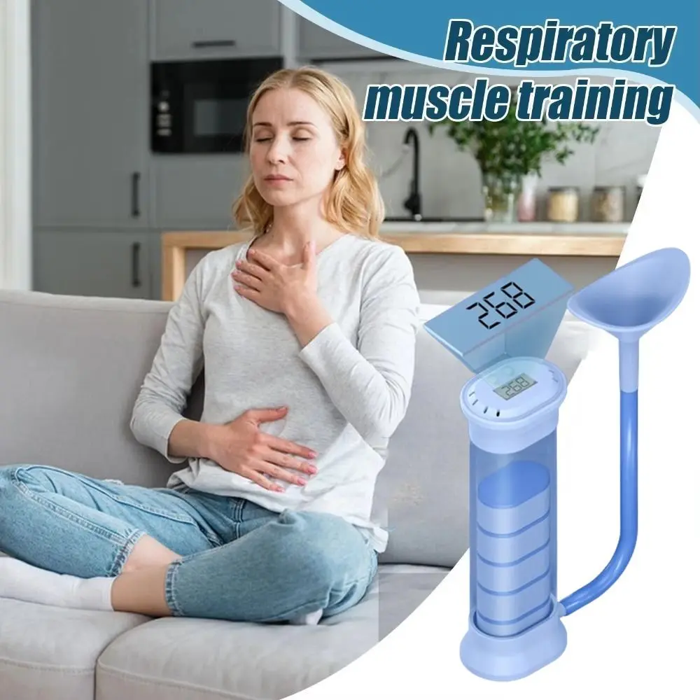 

Adjustable Resistance Breathing Dumbbell Trainer Ergonomic Design Practical Abdominal Muscle Trainer with Counter Deep Breathing