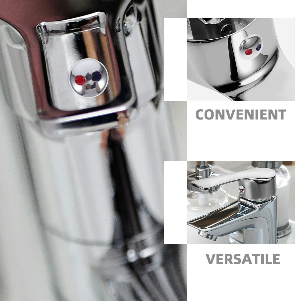 20Pcs Universal Faucet Handle Buttons Hot Cold Indicators Durable Material Easy Installation Kitchen Sink Bathroom Accessories