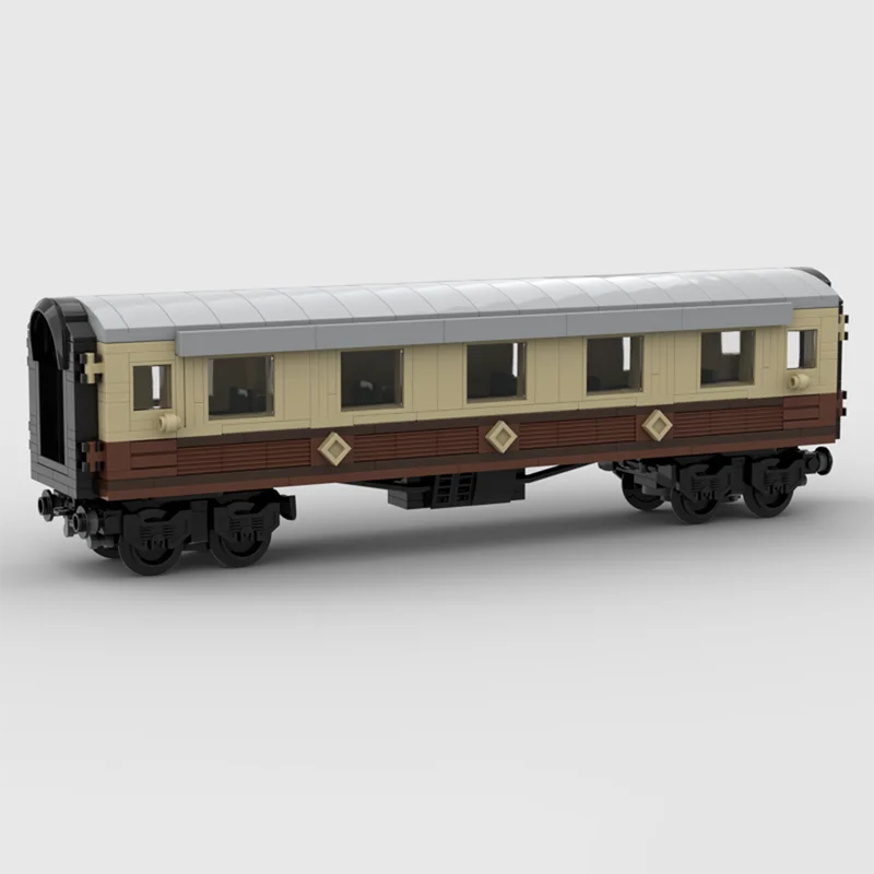 

MOC，Passenger Coach - 8 Wide， Train, city train, double axle hopper car, children's toys, building blocks, Christmas gifts.
