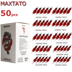 3/50pcs/box Mix Size Disposable Tattoo Cartridges Needle 3RL+5RL+7RL+9RL+5RS+7RS+9RS+9RM+11RM+7M1 For Tattoo Machine Pen