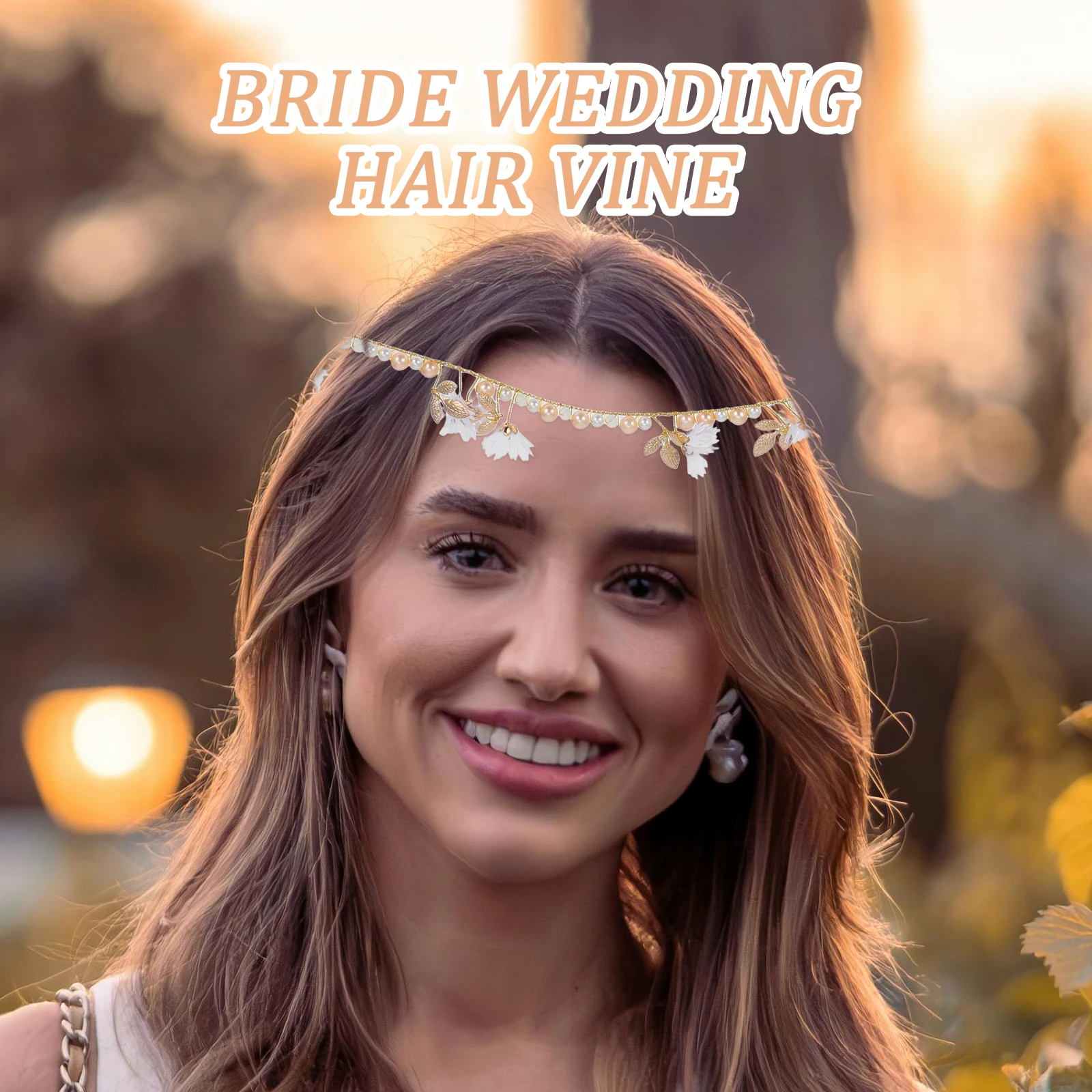 

Flower Vine Wedding Accessories Bride Headpiece Wreath Crown Bridal Ribbon Bridesmaid Party Cosplay Elegant Comfortable Flexible