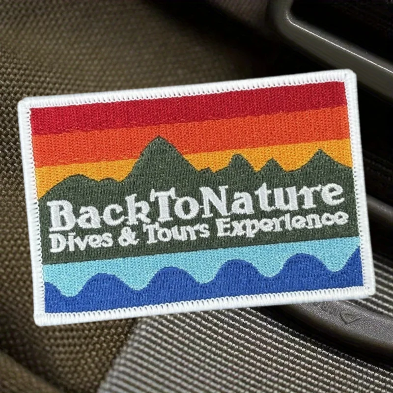 Parche táctico bordado naturaleza con gancho y bucle para chaleco - imagen 4