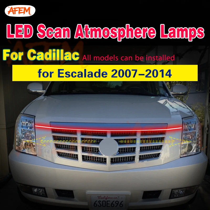 Led For Cadillac Escalade 2007-2014 Car Fog light Auto Decorative Atmosphere Lamps Start-Scan Car Daytime Running Lights DRL 12V