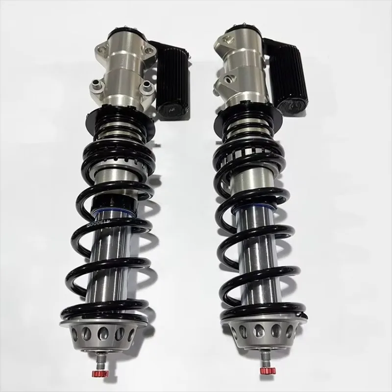 Racing Coilover Shock Absorber Integrated Remote Reservoir Black Finish Front & Rear LYQ