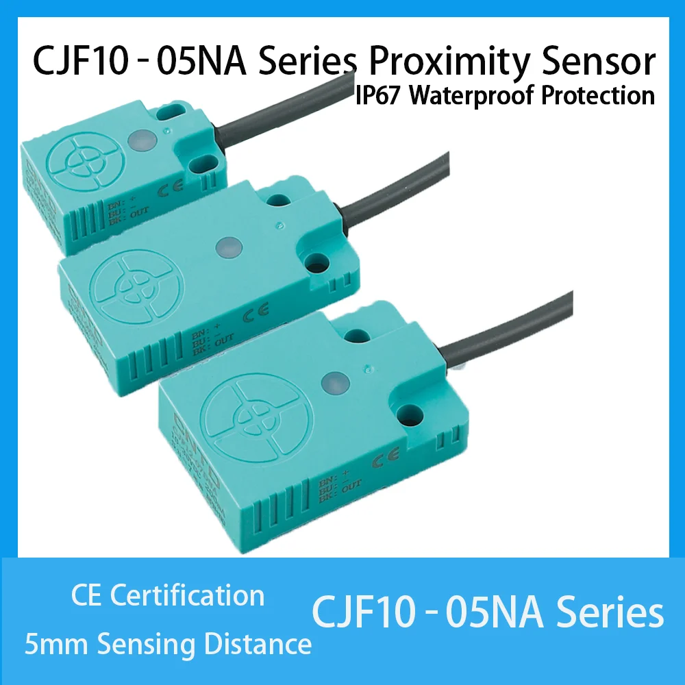 CNTD CJF10‑05NA Series Inductive Proximity Sensor NPN NO 5mm Sensing Distance IP67 Waterproof Non‑contact Switch DC10‑30V