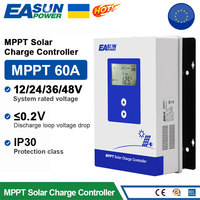 EASUN Official 60A MPPT Solar Charge Controller 12V 24V 36V 48V Auto Battery Solar Regulator Solar Panel For Max 150VDC Input