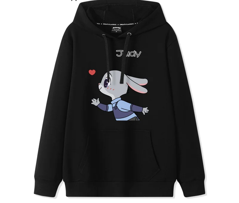 Special Couple Wear Judy Hopps Sweater Zootropolis Dress Nick Wilde Pullover Jacket Casual Loose Cartoon Pattern Zootopia