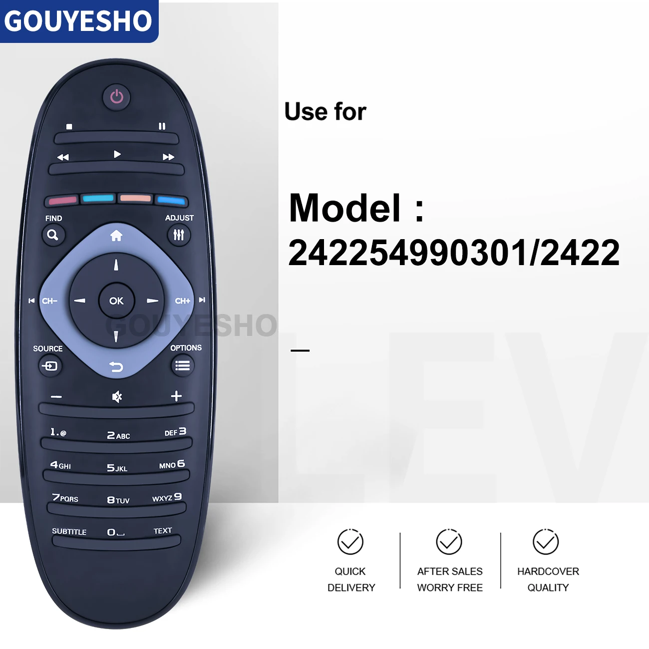 New 242254990301 Remote Control fit for Philips LED LCD TV