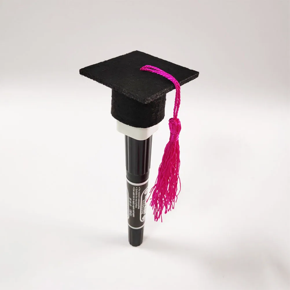 

5Pcs Mini Doctoral Shape Wine Bottle Covers Graduation Party Tassel Wine Bottle Caps Festive Holiday Decor Mini Doctoral Cap