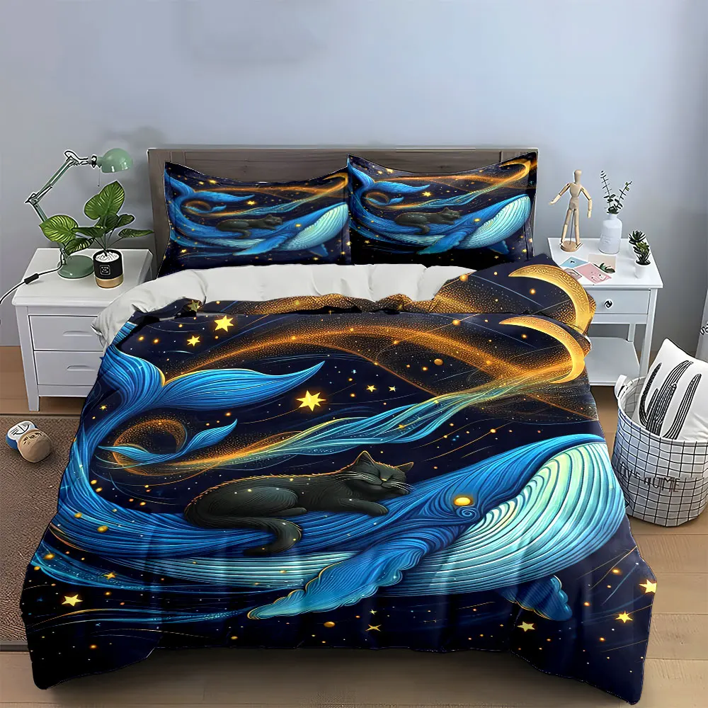 Fantasy Animal Dream Art Set Bedding Set with 1 Duvet Cover 2 Pillowcases Single Double King Queen, Gift