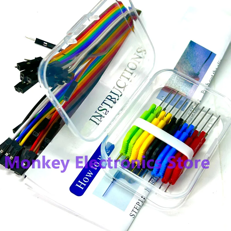 10pcs chip universal test hook bios burning clips solder-free dupont wire SDK08 double hook ic logic analyser clips