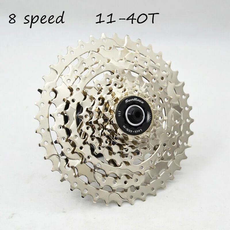 SUNRACE MTB 8 speed cassette wide ratio 11-32T/40T/42T mountain bike cassette ultralight bicycle freewheel bike part