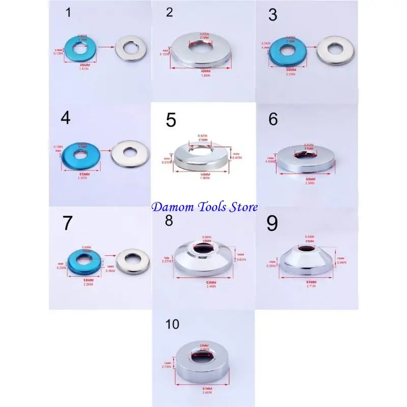 57BE Stainless Steel Wall Split Flange Snap-on Faucet Decorative Cover for Bathroom