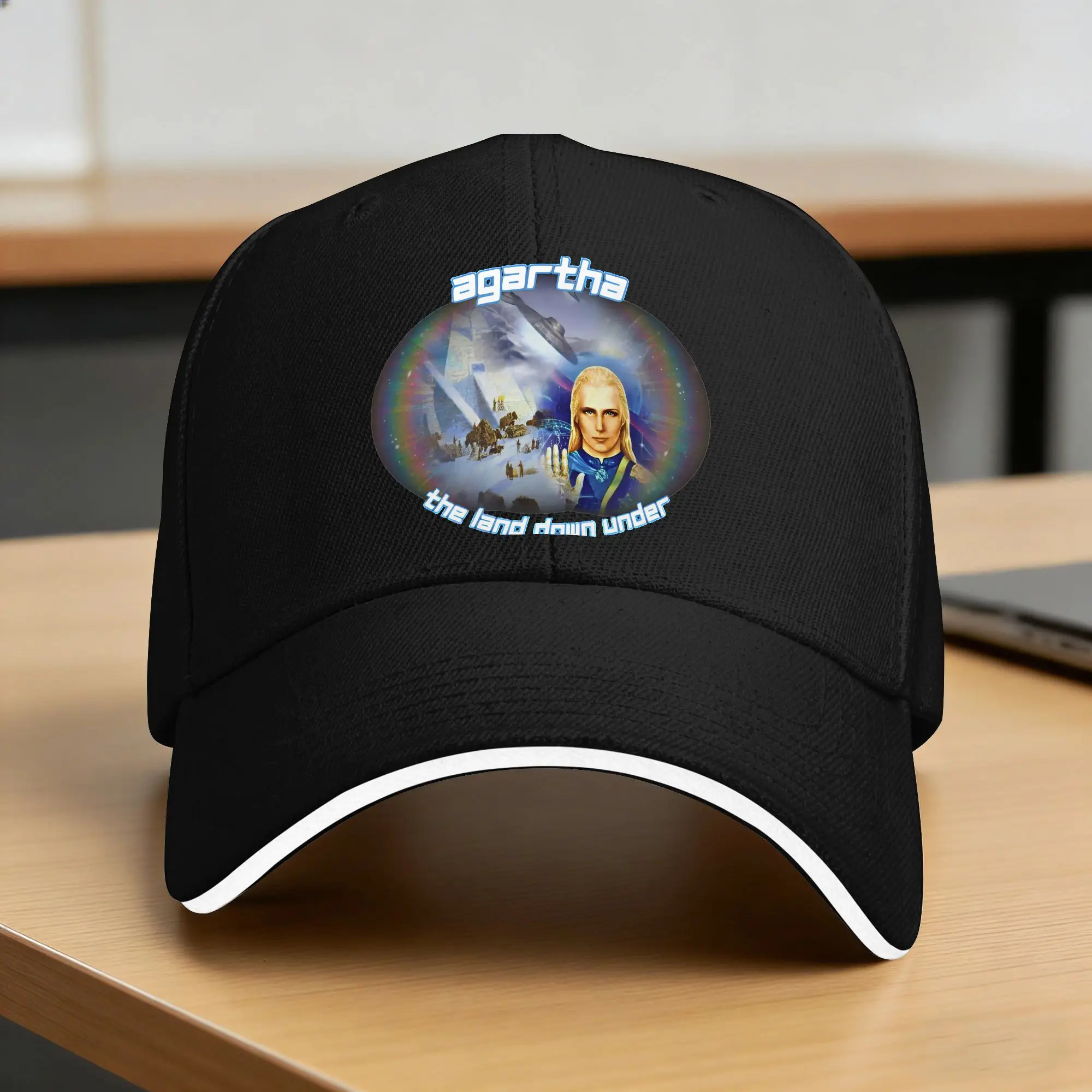 Agartha The Land Down Under Meme Baseball Cap  Hunting Camping High Quality Trucker Hat Men Women Vintage Design Baseball Caps