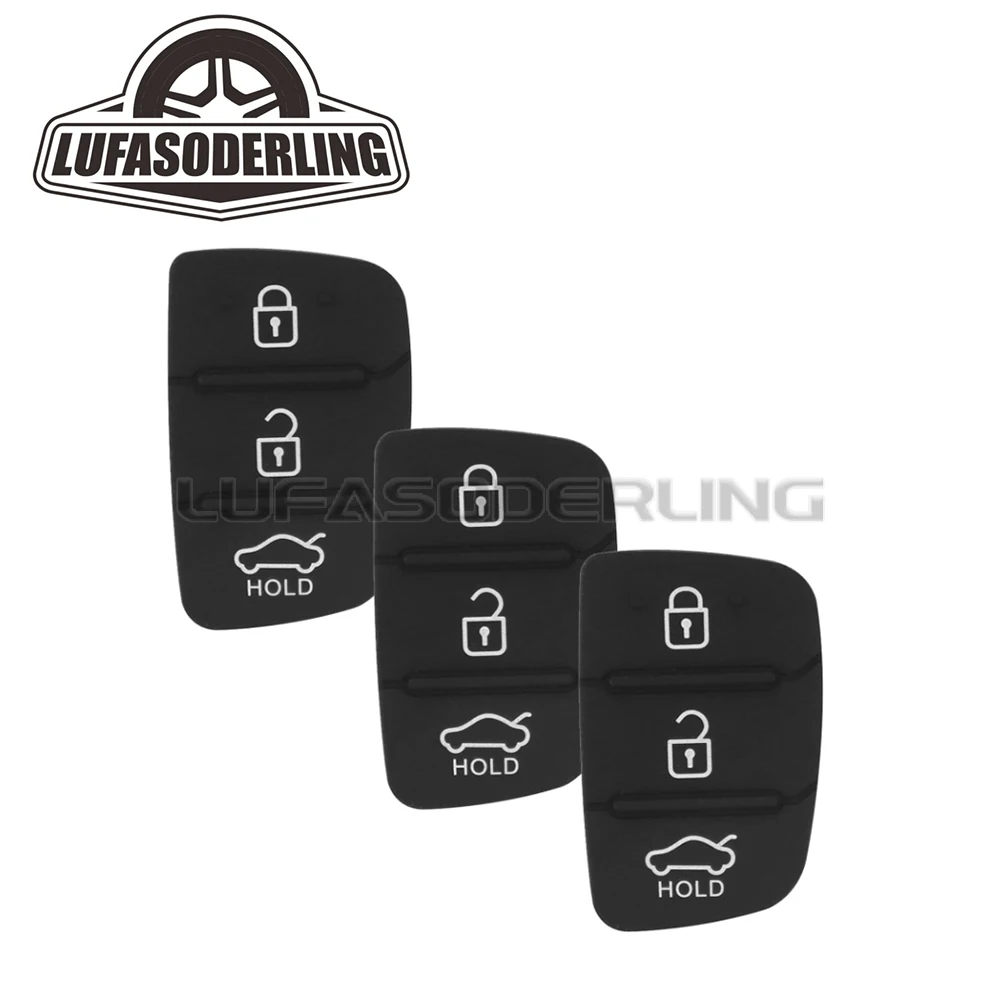 

Набор из 3 шт. для ключей Hyhundai, 3-кнопочный резиновый брелок для ключей, замена i10 i20 i30 i40 ix20 ix30 ix35 ix45