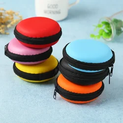 Eva Round Earphone Storage Box Waterproof Pressure Resistant Zip-up Usb Data Cable Earphone Case