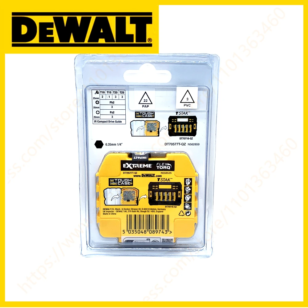 DEWALT screwdriver extension set electric drill impact twist screwdriver head set bits DT70577T