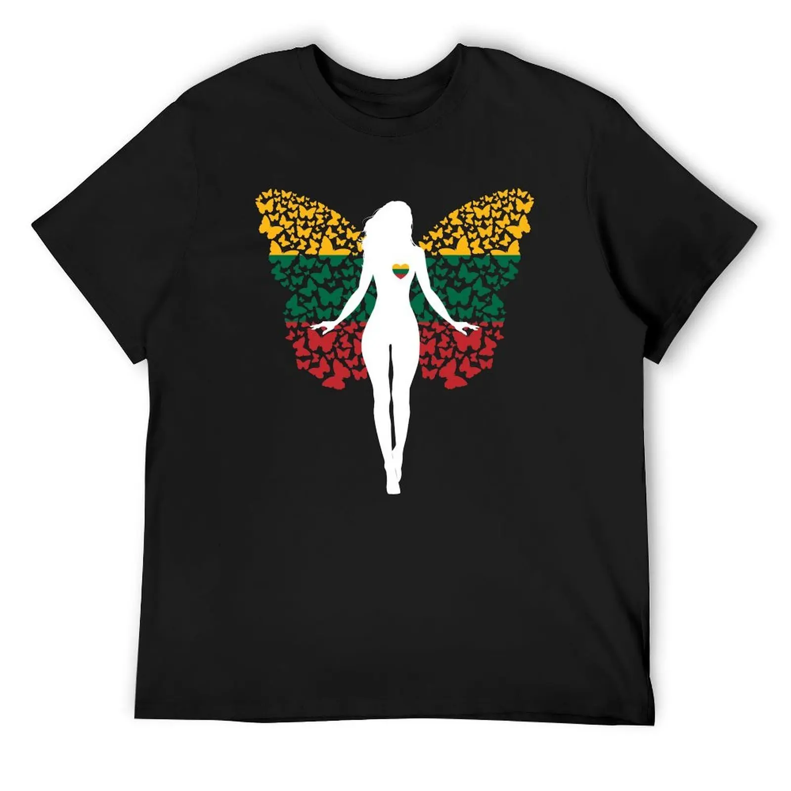 

Lithuanian Girl Lithuania Flag Roots Pride Butterfly T-Shirt baggy shirts summer top custom t shirt funny t shirts for men