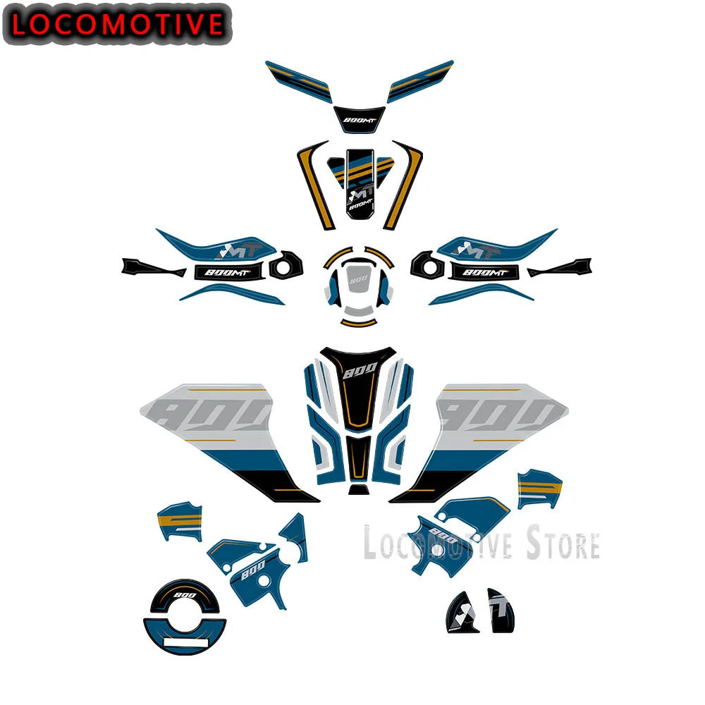For CFMoto MT800 800 MT Limited Edition 2022 2023 2024 3D Gel Epoxy Sticker Kit 3D Motorcycle Tank Pad Protection Sticker