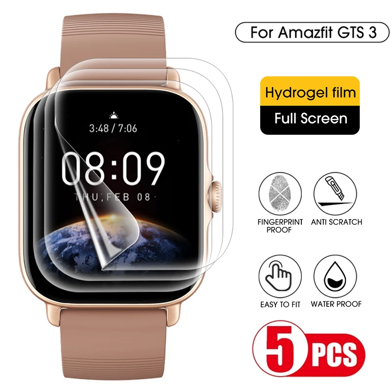 

Мягкая прозрачная защитная пленка из ТПУ для смарт-часов Amazfit GTS 3 mini