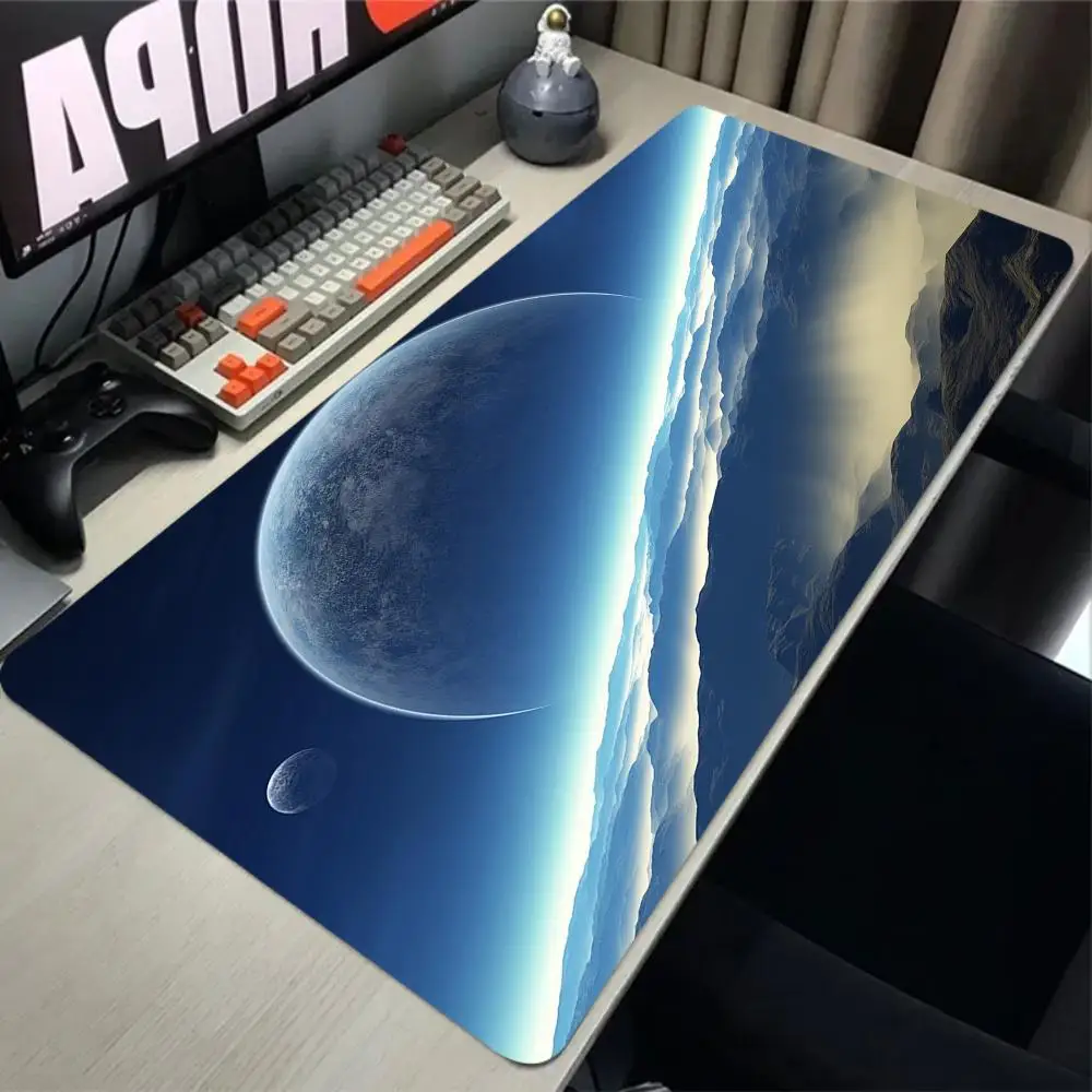 

Cosmic Planet Mouse Pad Large Gaming Anti-slip Natural rubber mouse mat Computer Accessories Desk Mat Stitched Edge table pad