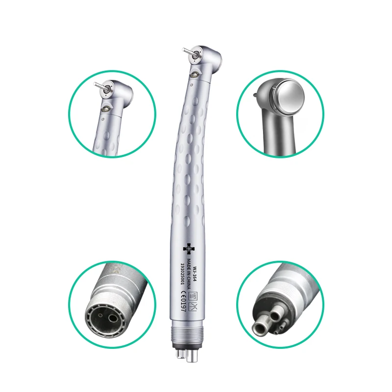 WJ Medical Dental E-generator High Speed Handpiece With LED Dentist Standard/Super Torque Head Triple Water Spray Air Turbine