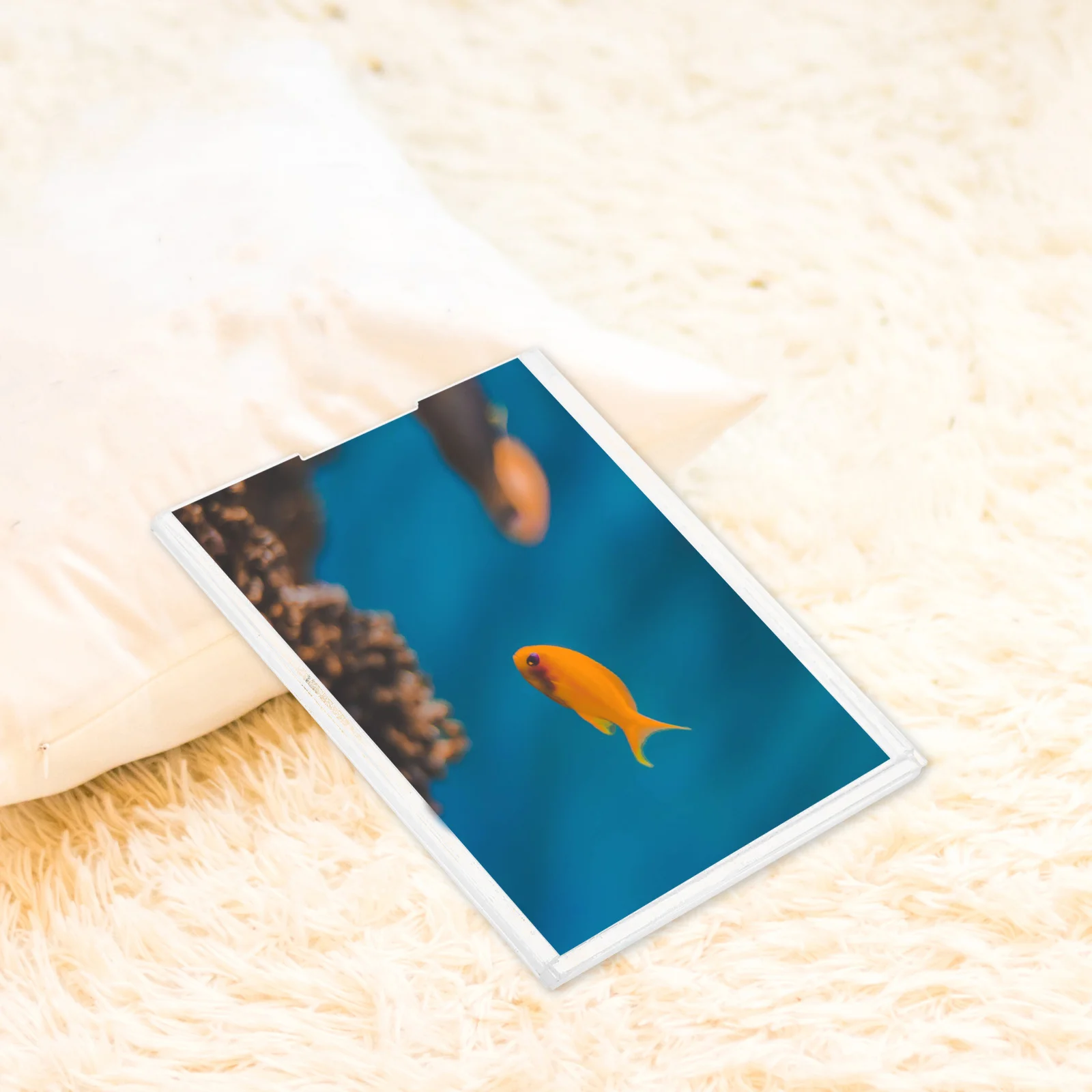 4 قطعة فتحة بطاقة أكريليك مزدوجة الطبقة حاملي بطاقات العمل حامل منظم كتيب واضح لعرض مكتب المكتب #5