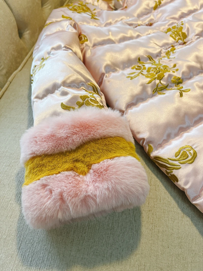 Autunno Inverno Nuovo Sle Retro Rosa Migliorato Capodanno giù Jaet Dimagrante Eleganza Thi Capispalla Donna Faion