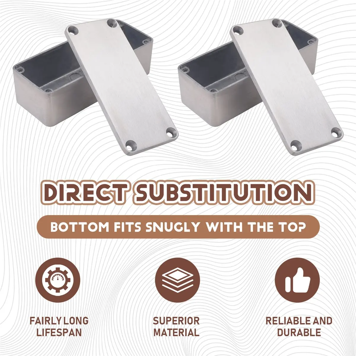 STOCK& 5 Pcs Guitar Effects Pedal Aluminum Stomp Box Enclosure for DIY Guitar Pedal Kit 1590A