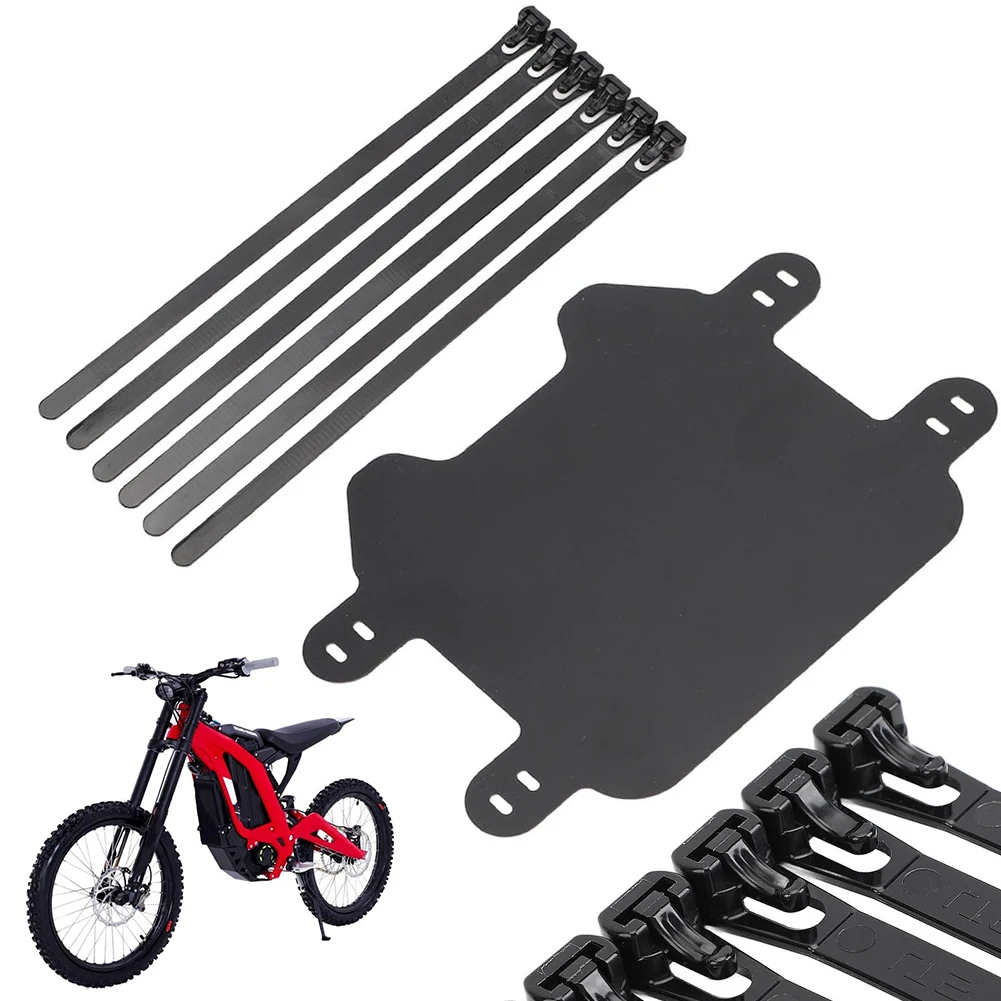 Black Front Number Plate Bracket ABS Plastic Front Number Plate Frame Holder Motorcycle Plate for Surron Motorcycle Light Bee L