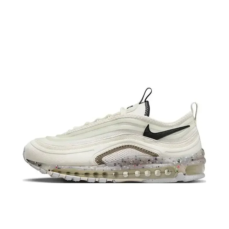 Nike Air Max 97 Men and Women Air-Cushioned Fashion Retro Comfortable Breathable Anti-slip Wear-resistant Shoes White