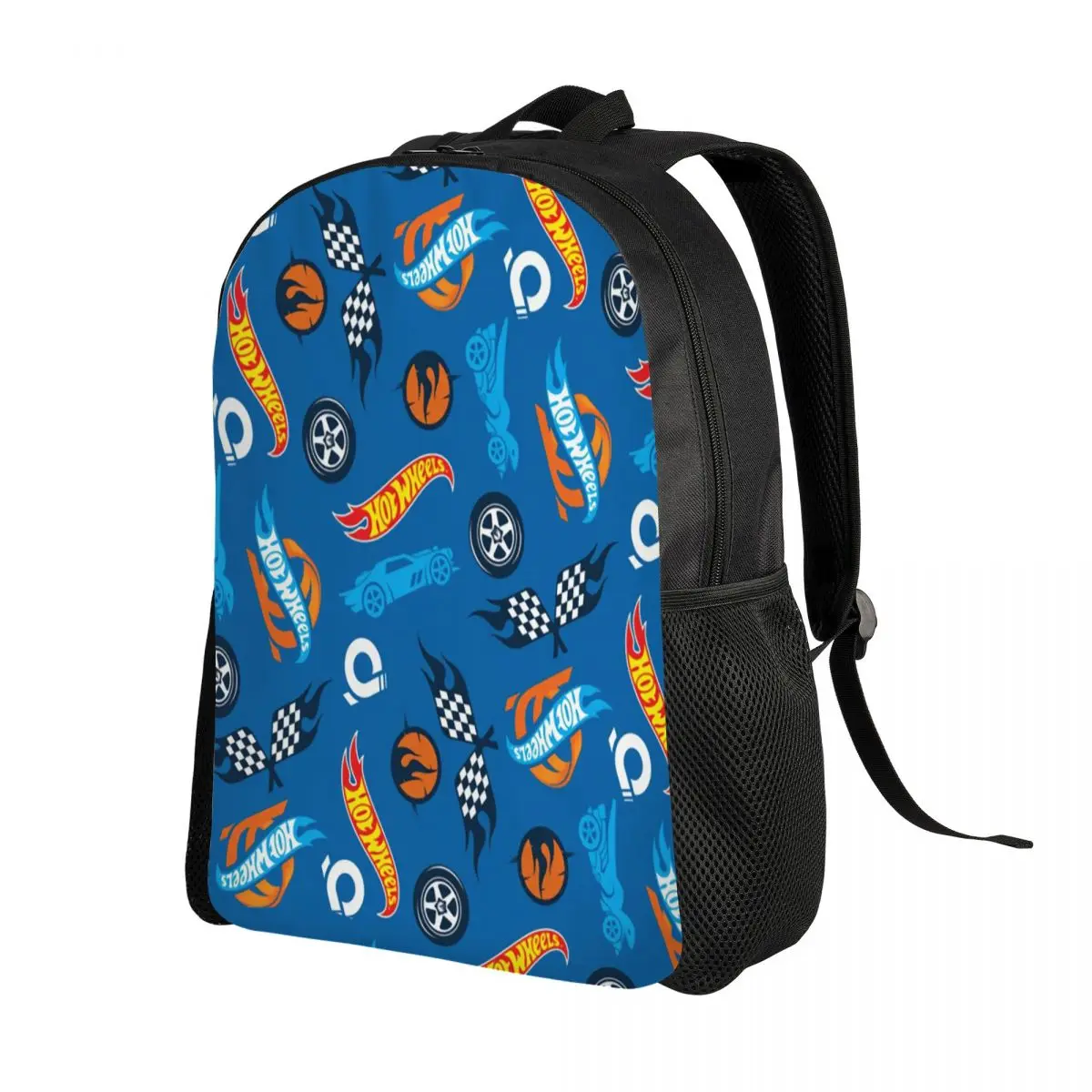 Custom Hot-Wheels Scale Model Cars Pattern Backpack for Boys Girls College School Bags Men Women Bookbag Fits 15 Inch Laptop