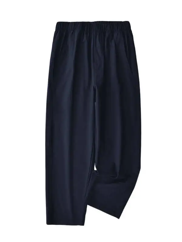 Pantalones deportivos Qui Dry Ice Silk Harem para mujer, pantalones finos de verano con cintura elástica, nueve puntos, adelgazantes, repollo, pantalones para papá mayor, para ir al trabajo