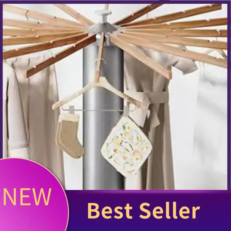 

ABHI-Tripod Clothes Drying Rack, Portable Foldable Clothes Drying Rack, Home Floor Standing Wooden Clothes Drying Rack