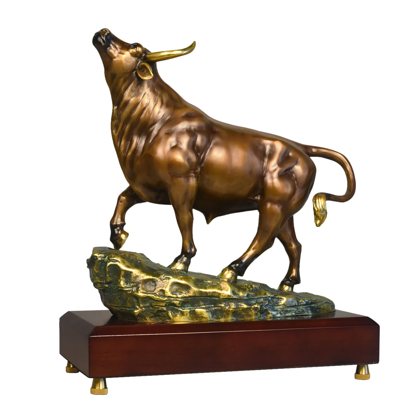 Copper bull ornament pure brass zodiac bull sky copper office decoration