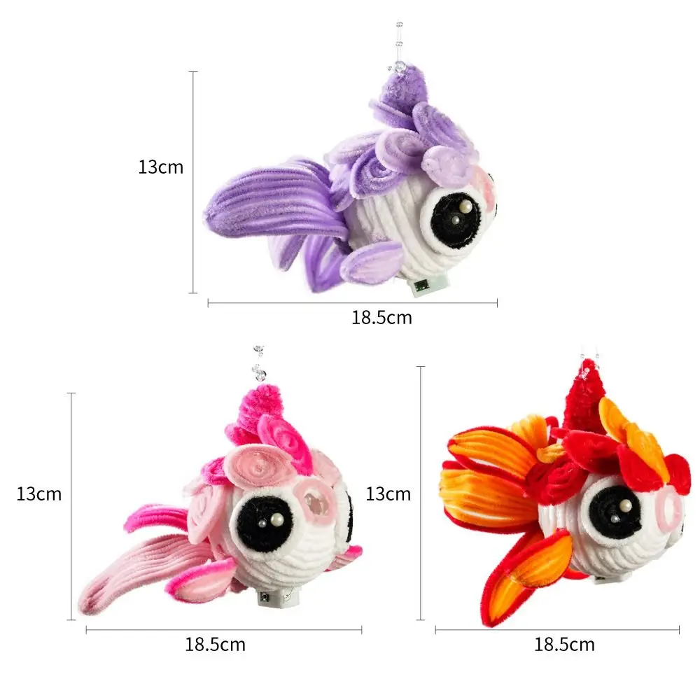Linterna portátil de pez dorado de dibujos animados estilo chino bendición torsión linterna de pez dorado linterna de mano tradicional para niños