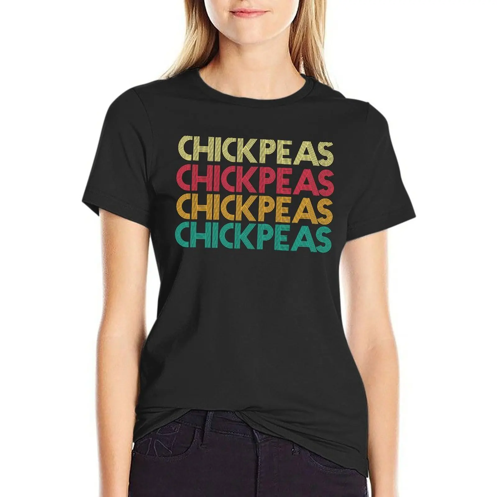 

Vintage Retro Chickpeas T-Shirt anime clothes animal print animal prinfor Woman clothing