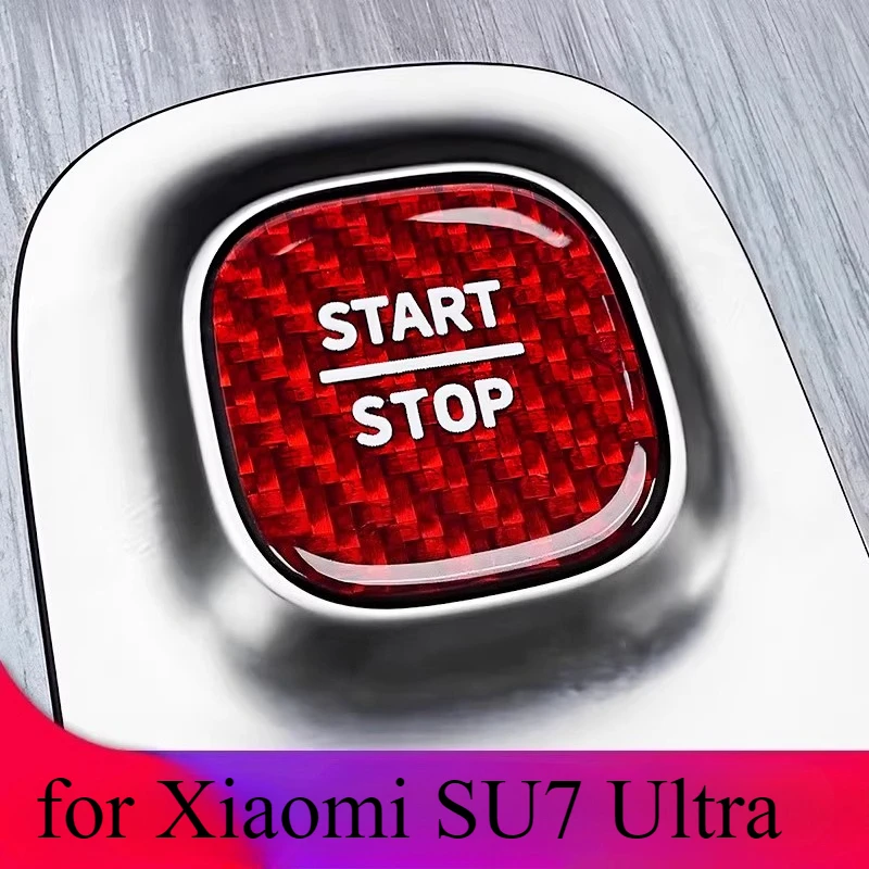 

Защитный чехол для ключа запуска одной кнопкой для Xiaomi SU7 Ultra, наклейка на кнопку переключателя зажигания, украшение интерьера автомобиля