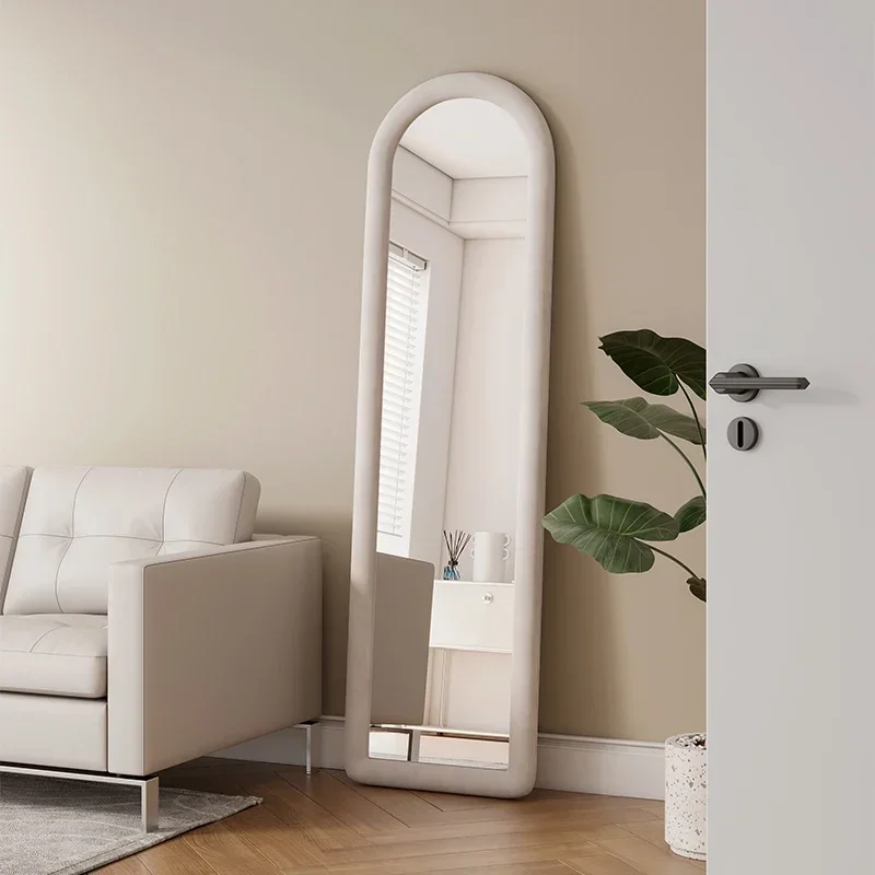 Nordic full-length mirror home living room bedroom mirror modern simple online celebrity girl ins decorative floor mirror.