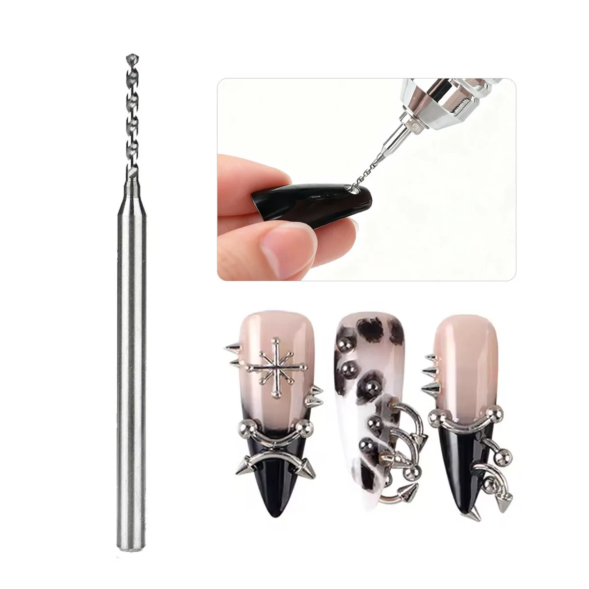 

Nail Art Piercing Bits for Jewelry Ring for Tips Acrylic Gels Decoration Accessories Tools Extends Nail Ornaments Tools