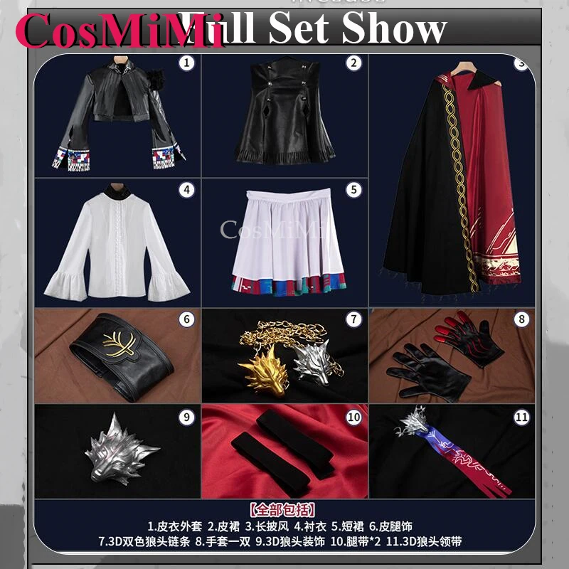 【Customized】CosMiMi Game Arknights Lappland The Decadenza Cosplay Costume Fashion Uniforms Unisex Carnival Role Play Clothing